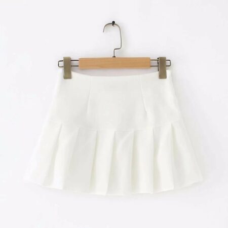 Sexy Mini Pleated White Skirt