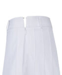 Women’s Mini Pocket Point Pleated  White Skirt