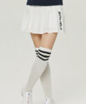 20th Hole Logo Color Combination Pleated White Skirt