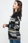 Multi Yarn Grey Black Sweater