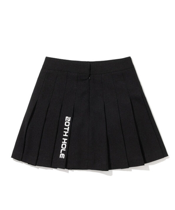 20th Hole Logo Color Combination Pleated Black Skirt Front