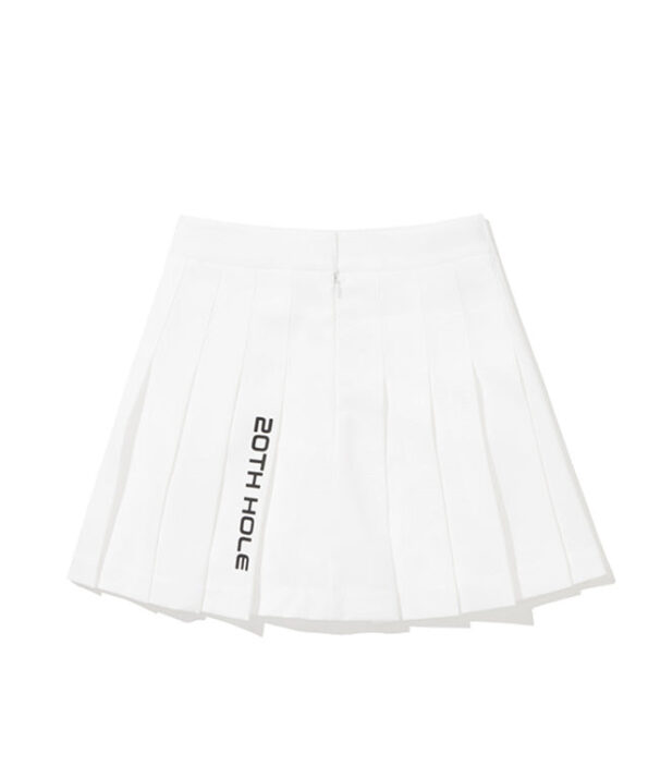 20th Hole Logo Color Combination Pleated White Skirt 3