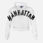 Jacki Easlick Manhattan High-rise Cropped White Hoodie