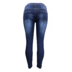 Women’s Ripped Mid Rise Destroyed Skinny Jeans