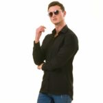 Black Luxury Men’s Tailor Fit Button Up Linen Shirts