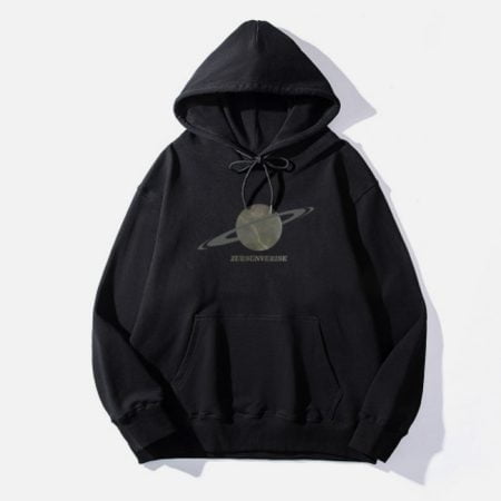Black Heavy 420g Loose Hoodie Plus Size for Men and Women