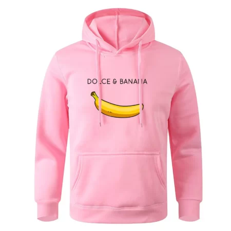 Dolce & Banana Trui Pink Hoodie for Men