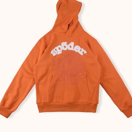High Quality Printed Orange Hoodie for Men and Women