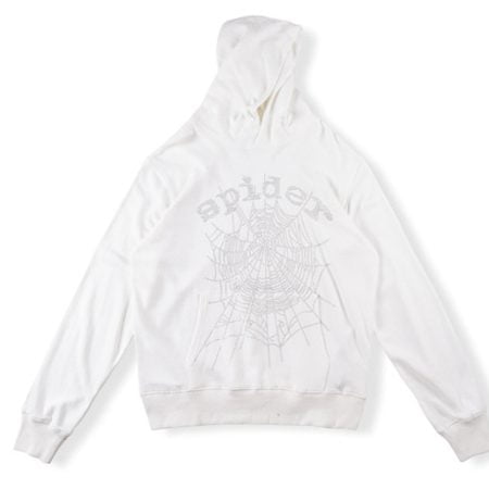 High Quality Printed White Hoodie for Men and Women