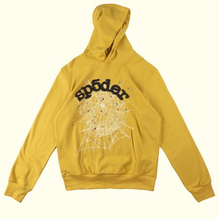 High Quality Printed Yellow Hoodie for Men and Women
