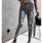 High Waist Jeans Women Slim Washed Denim Pencil Pants Featured