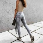 High Waist Jeans Women Slim Washed Denim Pencil Pants Featured