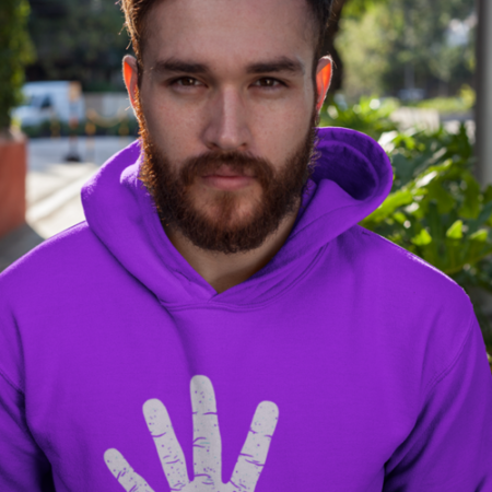 High Five Purple Hoodie for Men and Women