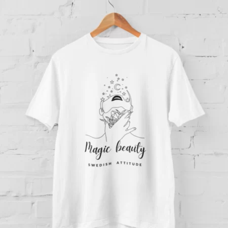 Magic Beauty White T Shirt for Men and Women
