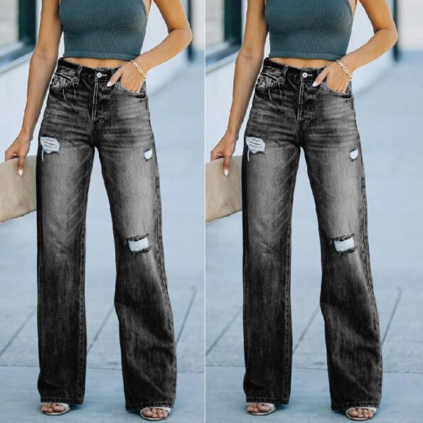 Women Loose Boyfriends Jeans High Waist Baggy Denim Pants