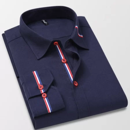 Premium Casual Long Sleeve Navy Blue Shirt for Men