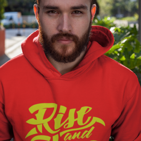 Rise & Shine Red Hoodie for Men