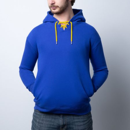 Royal Blue Hoodie with Colored drawstrings Pullover Casual Sweatshirts