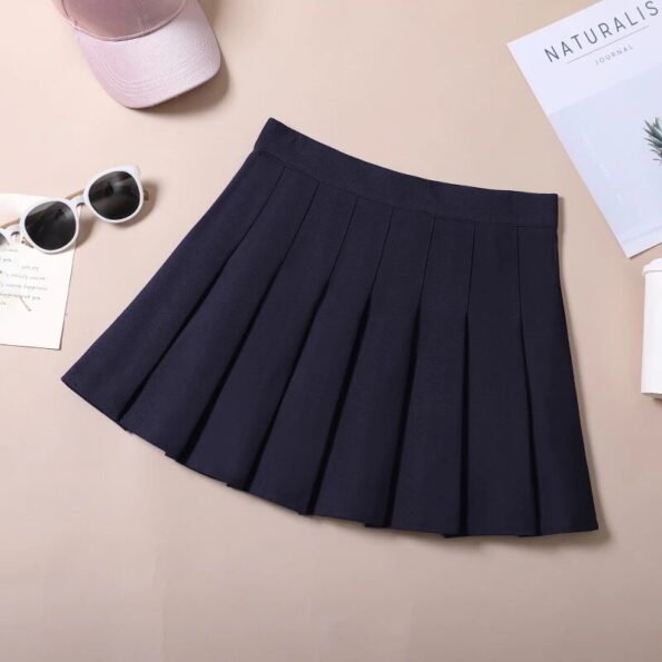 Pleated Black Skirt Cute Japanese Fashion