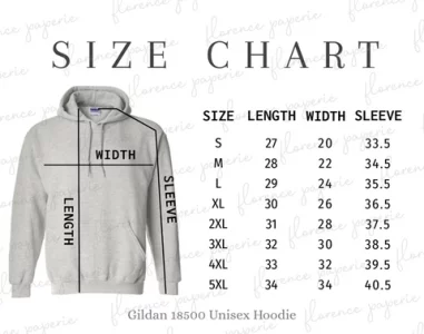 Size Guide Merchmallow Hoodie