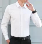 Spring Long-Sleeved White Formal shirt For Men