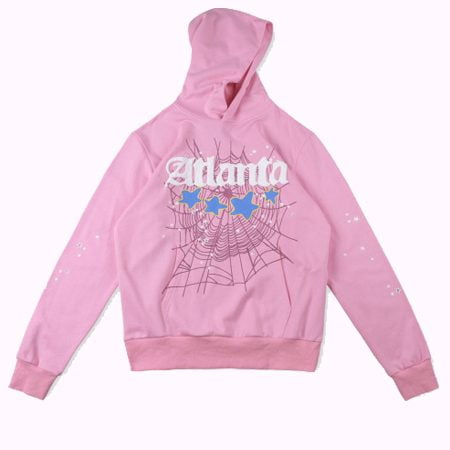 High Quality Printed Light Pink Hoodie for Men and Women