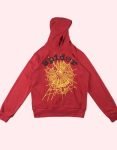 High Quality Printed Red Hoodie for Men and Women