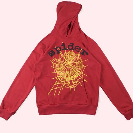 High Quality Printed Red Hoodie for Men and Women