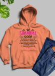 The Grandma  Code  Orange Hoodie for Men and Women