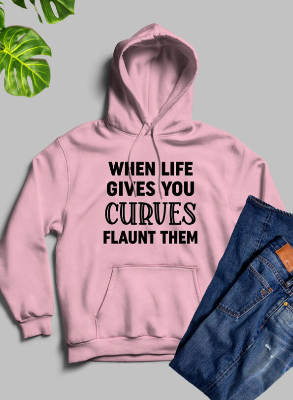 When Life Gives You Curves Light Purple Hoodie Unisex