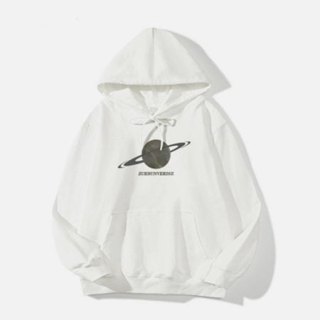 White Heavy 420g Loose Hoodie Plus Size for Men and Women