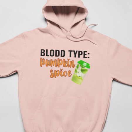 Blood Type Pumpkin Spice Beige Hoodie Unisex