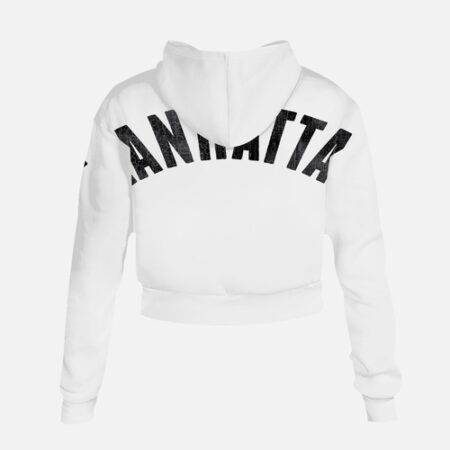 Jacki Easlick Manhattan High-rise Cropped White Hoodie