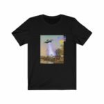 UFO Abducting Cow Short Sleeve T – Shirt for Men Featured