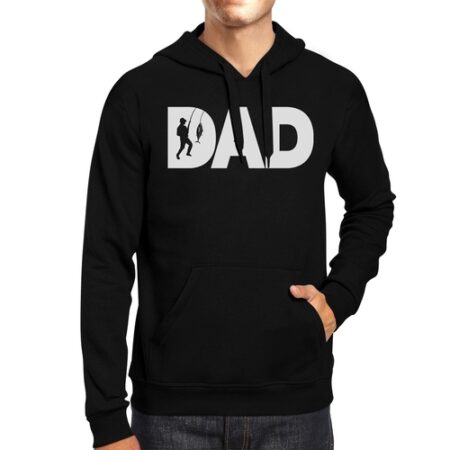 Dad Fish Black Hoodie Fathers Day Gifts