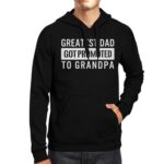 Promoted To Grandpa Baby Announcement Gift Black Hoodie