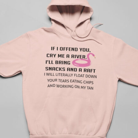 If I Offend You Beige Hoodie for Men and Women