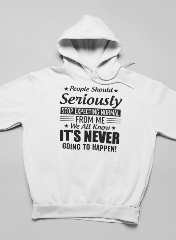 People Should Seriously Stop Expecting Normal White Hoodie