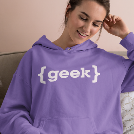 Geek Purple Hoodie for Mena and Women