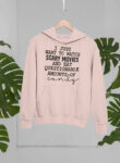 I Just Want To Watch Scary Beige Hoodie Unisex