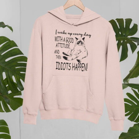 I Wake Up Every Day Pink Hoodie for Men and Women