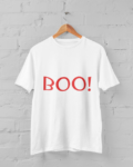 BOO! White T-shirt for Men and Women