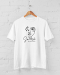 Half Face White T-shirt Unisex