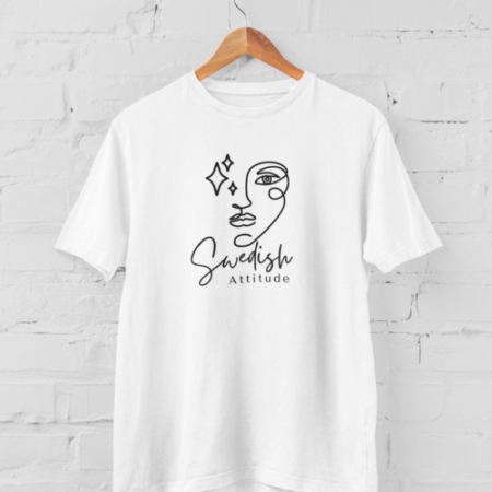 Half Face White T-shirt Unisex