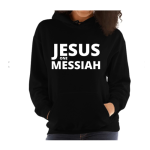 Womens Long Sleeve Hoodie Jesus One Messiah Black Hoodie