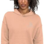 Beige Crop Hoodie for Women