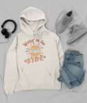 Livin' On The Bright Side Beige Hoodie for Men and Women