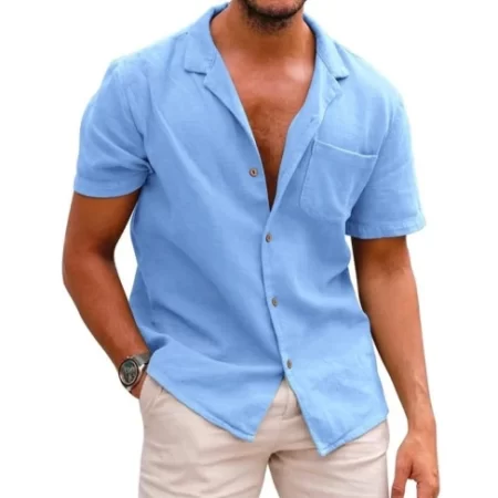 premium Lapel Short Sleeve Shirt for Men