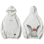 Angel God Printed Grey Hoodie