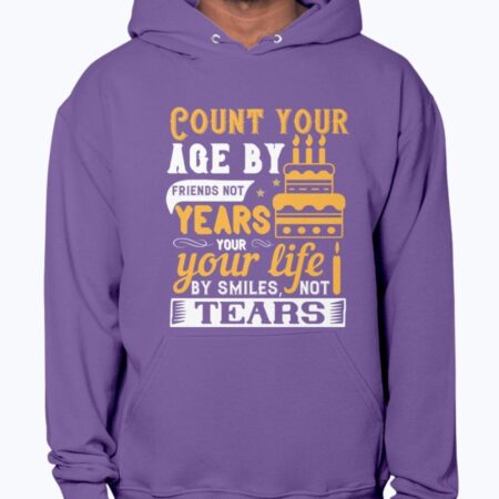 Count Your Age by Friends Purple Hoodie